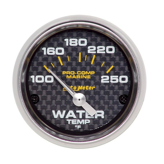 Autometer 2-1/16 Water Temp Gauge 100-250F C/F Marine