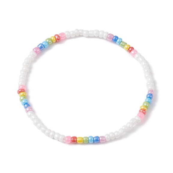 20Pcs Glass Seed Beaded Stretch Bracelets Colorful Bracelets Ornament Jewelry Making Bracelets for Women Birthday Festival Elegant Gifts Personalized Jewelry Inner Diameter: 2-1/4 inch(5.55cm) DIY