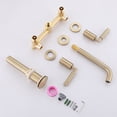 thumbnail image 3 of Wall Mounted Bathroom Sink Faucet, Dual Lever Handle Basin Faucet with Drain Assembly, 3 of 5