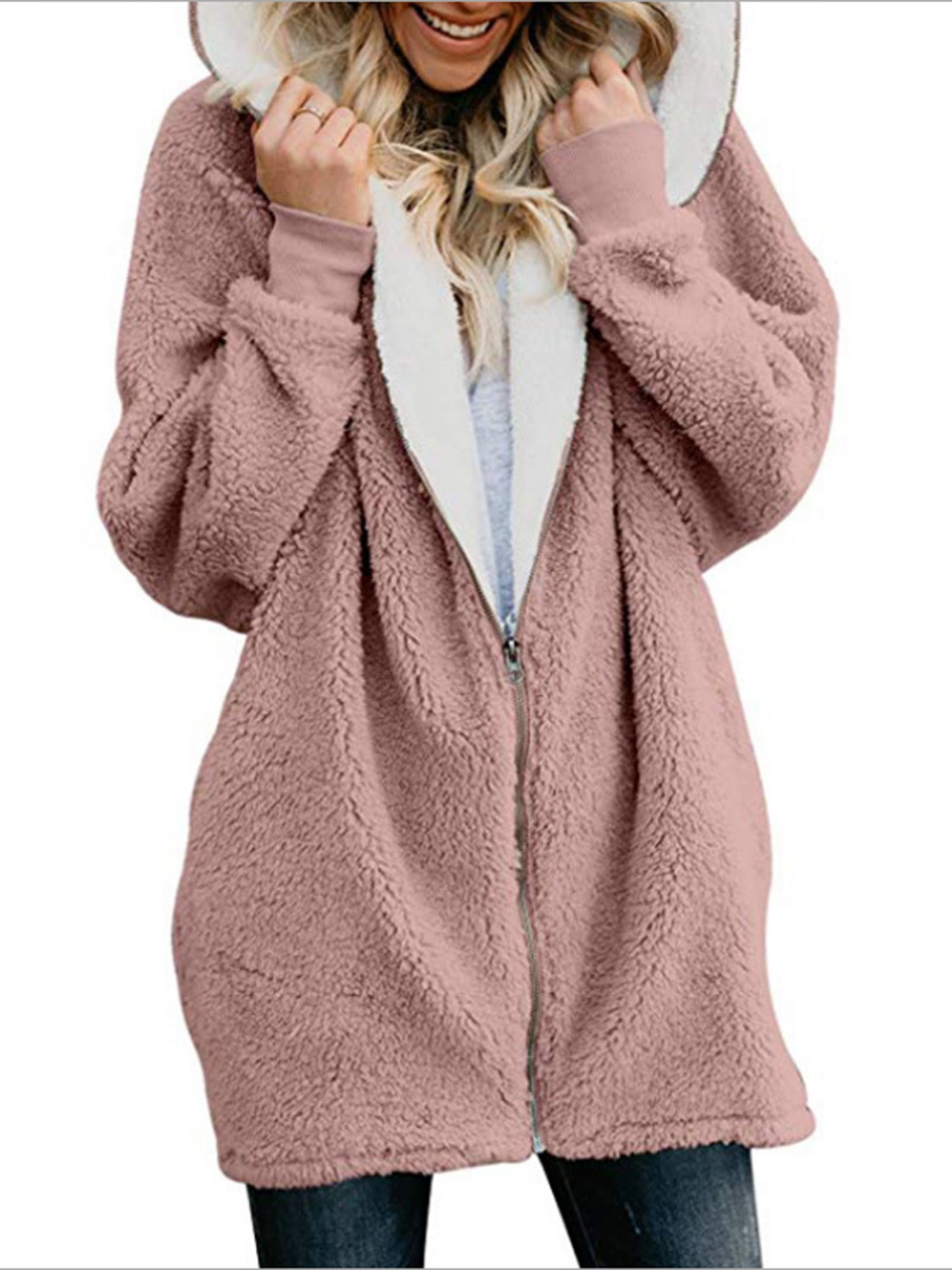womens teddy bear coat with hood