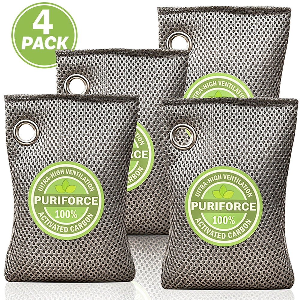 4x200G Charcoal Air Purifier Bags for Strong Odor,Charcoal Bags Odor
