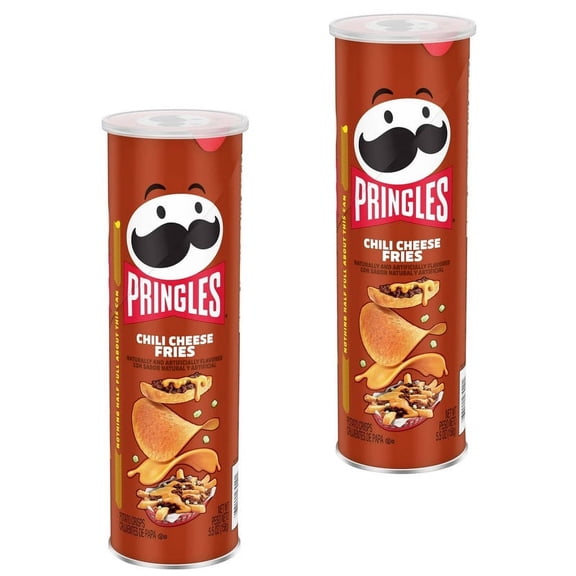 Pringles Chili Cheese Fries Potato Crisps Chips, Lunch Snacks,(2PACK)