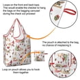 thumbnail image 4 of 5 Pack Foldable Shopping Bag,Multicolor Christmas Pattern Reusable Grocery Bags with Pockets,Large Reusable Tote Bags with Handles Waterproof & Lightweight, 4 of 6