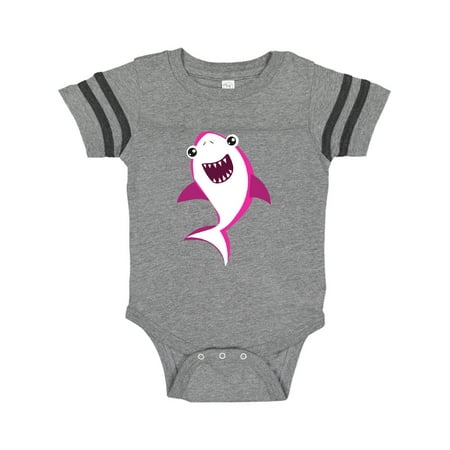 

Inktastic Cute Shark Little Shark Pink Shark Gift Baby Boy or Baby Girl Bodysuit