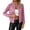 *Pink, variant on ClodeEU Women's Stand Collar Zip Up Long Sleeve Cropped Bomber Jacket,Lightweight Solid Casual Outerwear Coat Black,Women's Plus L