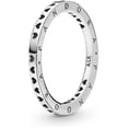 thumbnail image 1 of Anillo Con Corazones Y Logotipo De Pandora Original Para Mujer 197133 | Talle 54 | Joyería De Lujo Para Mujer | Ideal Para Regalo Elegante | Compatible Con Charms Pandora, 1 of 5