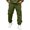 1#Army Green, variant on IAJDKMEK Men's Cargo Jogger Sweatpants - Drawstring Elastic Waist Fleece Lined Tapered Cuffed Four Pockets Solid Color Pants for Men,Army Green L