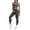 Grey, variant on Hpapadks Work Out Sets Gym for Women 2 Piece Seamless Solid Sleeveless Stretch Crop Tops High Waist Leggings Workout Yoga Set Yoga Sets for Women Black L