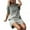 Gray, variant on Viikei Short Sleeve Dress for Women Dress Tops Womens Tops Dressy Casual Women Summer Casual Solid Short Sleeve Dress Neck Linen Dress