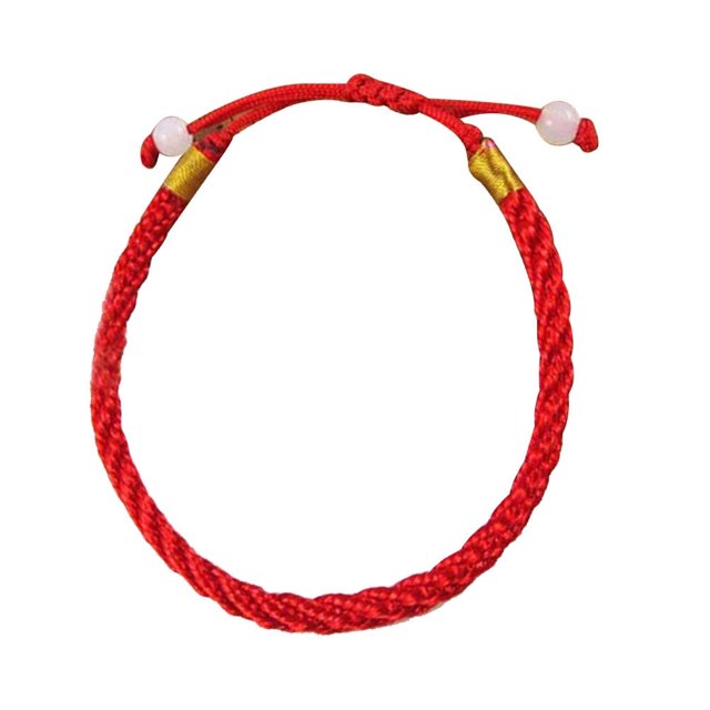 12 piezas hechas a mano mujeres cuerda de hilo rojo cuerda pulsera afortunado trenzado pulsera ajustable para parejas
