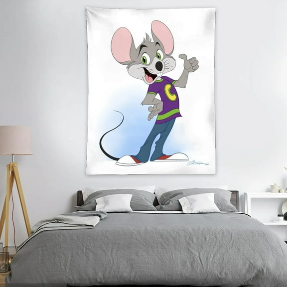 Tapestry for Chuck E Cheese Bedroom Dorm wall hanging Funny Poster Backgrounds Wall Art Decorations Kids Girls Teens Gifts Cute 40×30 inch