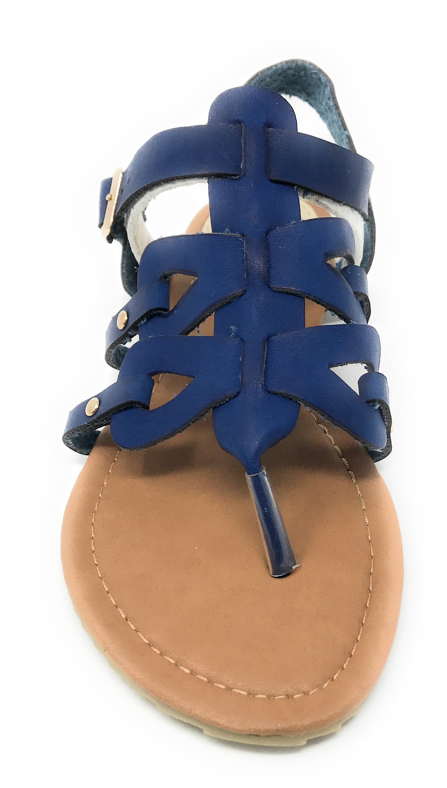 Victoria K Women's Gladiator Style Multi Loops With Double Crossover Sandals