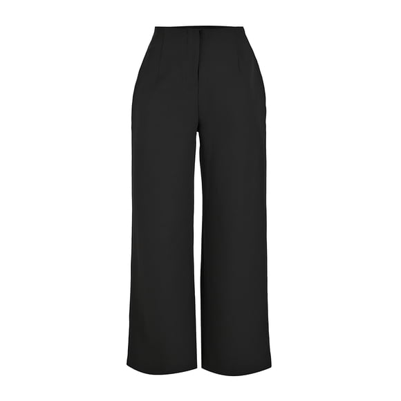 Pantalón George para Dama, Amplio con Pinzas Negro T EEG