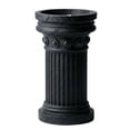 thumbnail image 4 of 8 Inch 3D Printed Art Vase, Matte Black Vintage Column-Style Decorative Vase With Classic Engraved Details, Ideal For Tabletop Centerpieces, Shelf Display, Home Decor, For Family,, 4 of 7