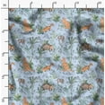 thumbnail image 2 of Soimoi Blue Poly Georgette Fabric Animals Jungle Print Fabric by the Yard 52 Inch Wide, 2 of 6
