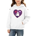 thumbnail image 2 of BRGZLK Toddler Boys Girls Halloween Sweatshirt Stylish Cute Pumpkin Ghost Long Sleeve Fleece Pullover Hoodies Crewneck Comfortable Shirt Tops with Pockets White C 9-10 Years, 2 of 9