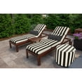 thumbnail image 4 of Casual Cushion Stripe Sunbrella® Fabric 1-Piece Outdoor Chaise Cushion, 22.5"W x 74"L, Maxim Classic, 4 of 7