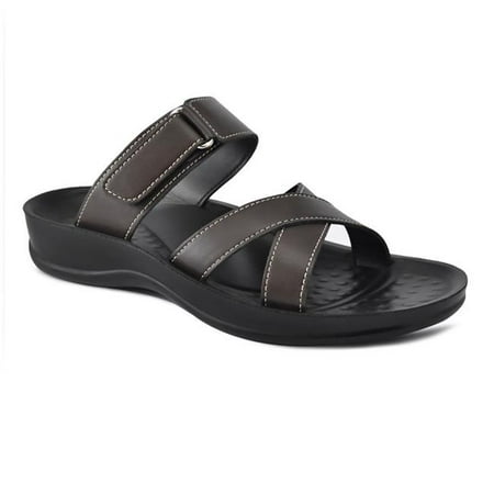 AEROTHOTIC - Aerothotic L0503Brown9 Pasty Midfoot Strap Sandal for ...