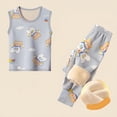 thumbnail image 4 of ZACPNCV Girls Thermal Underwear Set Ultra Soft Fleece Lined Kids Long Tank Top and Pants Thermals Kids Base Layer Winter Warm Gray 2-3 Years, 4 of 4