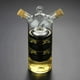 thumbnail image 2 of WINAKUI Dispensador de aceite de oliva y vinagre, botellas de vinagrera 2 en 1, vidrio doble transparente para recipiente de cocina, 2 of 5