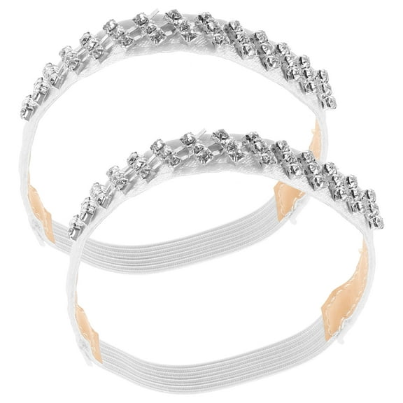 WORGEOUS  Shoelaces Support Horn Shoes Very Boots Heel Pumps for Women Ladies Miss White