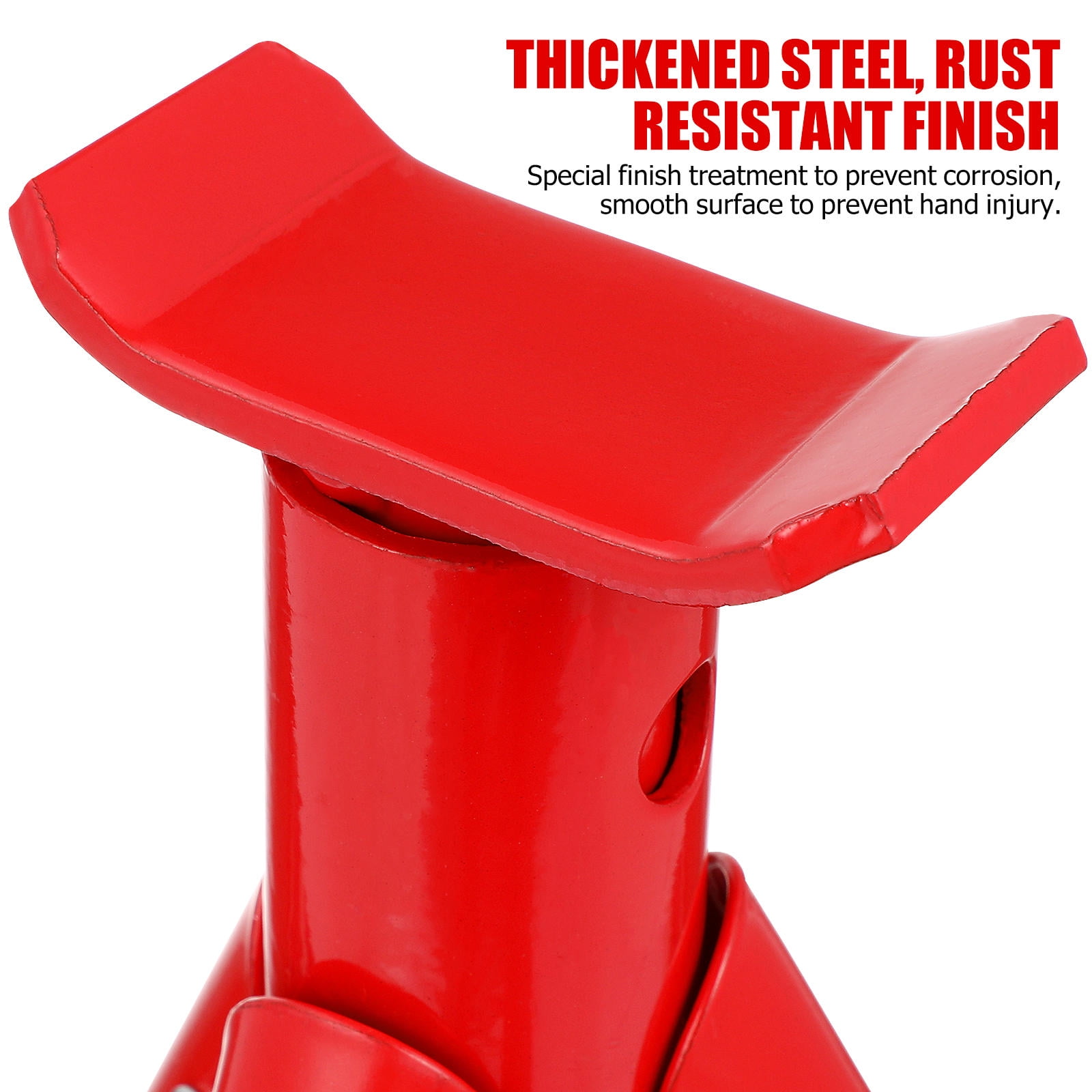 AURARMLET 2-Pack Red Trailer Jack Stands 3 Ton Capacity Adjustable Height Heavy Duty Car Lift Support Tools