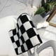 thumbnail image 3 of Bufanda clásica a cuadros en blanco y negro para mujer, bufandas de punto decoradas a la moda, chal Pashmina para mujer elegante Botao, 3 of 5