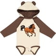 thumbnail image 3 of Inktastic Wild mustang horse galloping Boys or Girls Long Sleeve Baby Bodysuit, 3 of 5