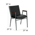 thumbnail image 6 of BizChair 4 Pack Heavy Duty Black Vinyl Stack Chair with Arms, 6 of 14