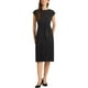 thumbnail image 1 of Vestido plisado para mujer INSPIRE CHIC, cuello redondo, sin mangas, con cinturón en la cintura, vestido A-line, color negro, 1 of 6