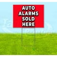 thumbnail image 1 of Auto Alarms Sold Here (18" x 24") Yard Sign, Includes Metal Step Stake, 1 of 6