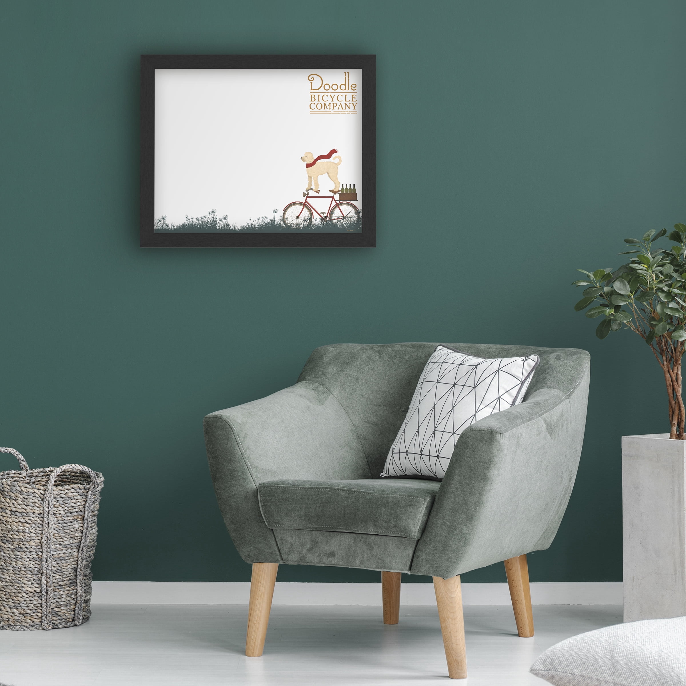 Trademark Fine Art 'White Doodle on Bike Summer' Markerboard by Ryan Fowler