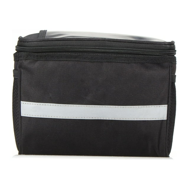 Cesta para bicicleta, cesta frontal para bicicleta, bolsa frontal aislada para bicicleta de montaña, bolsa para manillar de bicicleta, bolsa enfriadora con tira reflectante