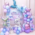 thumbnail image 5 of Adornos y decoración Kit de guirnalda de globos de sirena Arco de globo de cola de sirena para niña Decoraciones de fiesta de cumpleaños de sirena Globos de sirena Fiesta de baby shower, 5 of 5