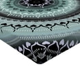 thumbnail image 2 of Ambesonne Tribal Fitted Sheet, Vintage Mandala Circles, Full Size, Blue Black, 2 of 3