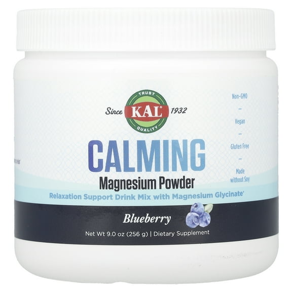 Kal Calming Magnesium Powder Blueberry 9 oz Powder
