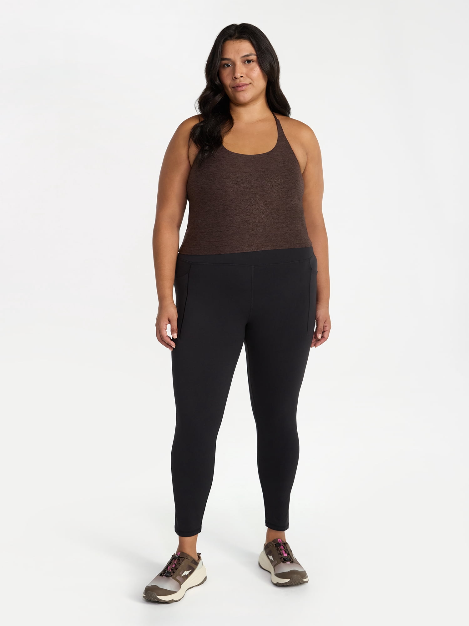 Avia Women's and Women's Plus SoftSculpt High Rise Leggings 25" with Pockets, Sizes XS-4X
