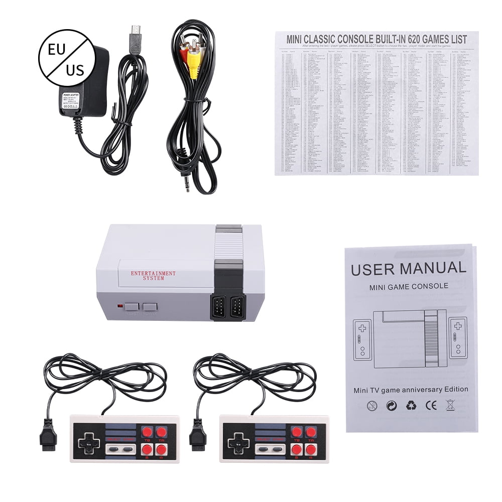 Lixada Mini Tv Game Console 8 Bit Retro Video Game Console Built-In 620  Games Handheld Gaming Player Best Gift US Plug - Walmart.com