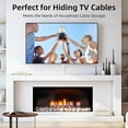 thumbnail image 6 of TV Cables Hider, LazySpin 28.3" Cord Cover on Wall Hide TV Wires Latching Paintable for Home Office, White, 6 of 8