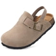thumbnail image 1 of Sandalias antideslizantes de piel de gamuza para niños pequeños de Clogs ZUSERIS, 1 of 6
