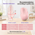 Small Pink Computer Mouse Pink Wireless 2.4G/BT 5.0 Rechargeable Silent Computer Mouse with 6 DPI ...