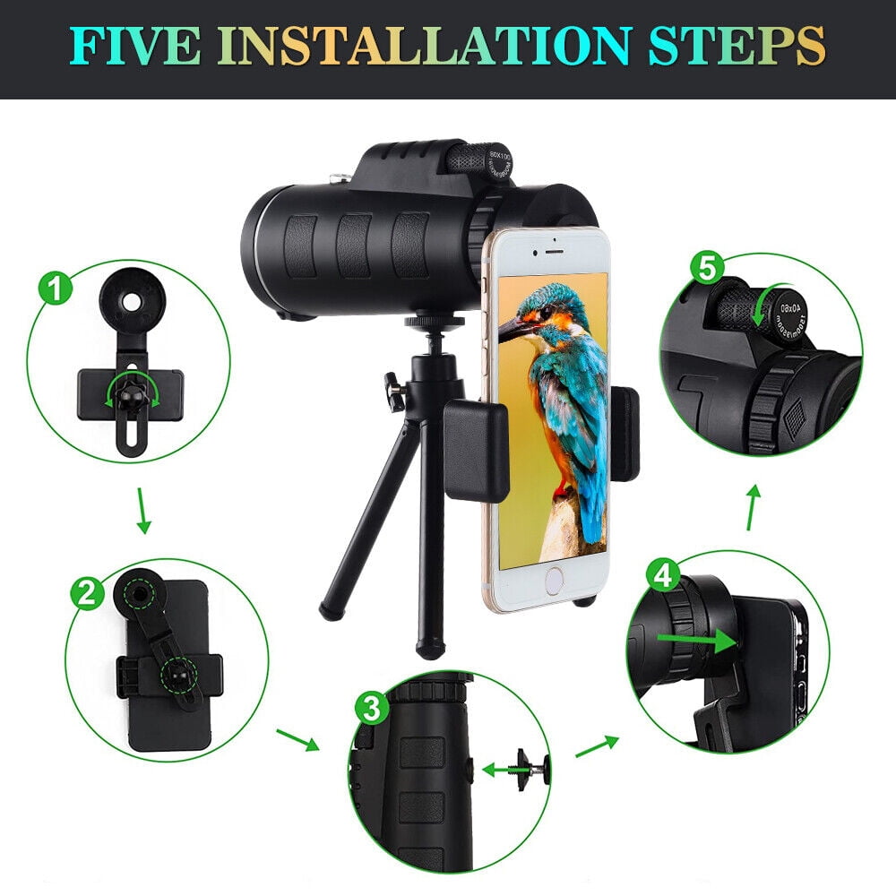 Zengest 80X100 Telescope for Kids Beginners Adults, Refractor Telescope with Adjustable Tripod
