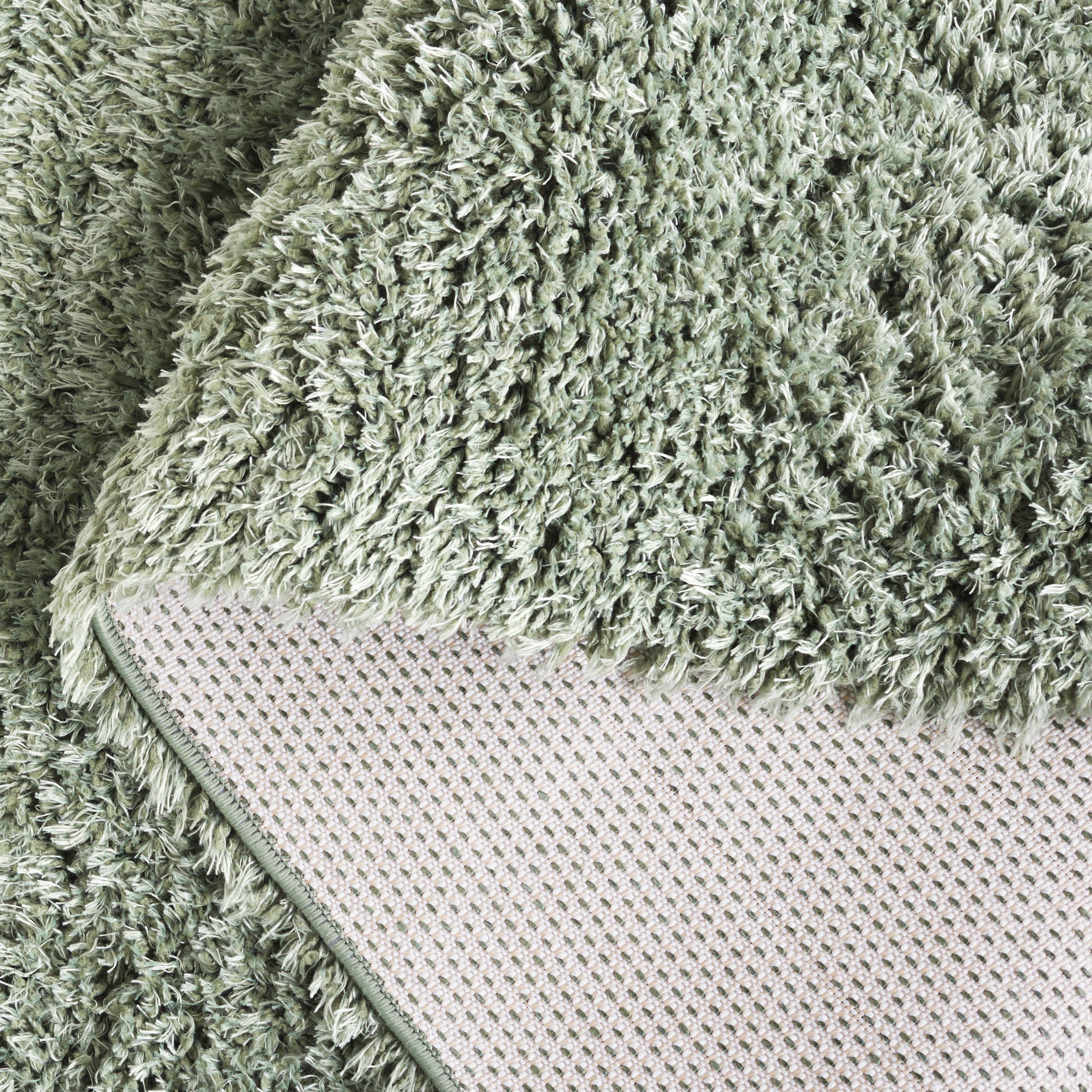 Safavieh Lindsay Deborah Solid Polyester Shag Runner Rug, Green, 2'2" x 5'