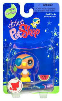 2007 Littlest Pet Shop Portable Real Feel Pirate Parrot Perch Realistic 331 for sale online 