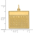thumbnail image 4 of Real 14kt Yellow Gold Saturday the First Day Calendar Pendant; for Adults and Teens; for Women and Men, 4 of 4