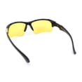thumbnail image 4 of Xloop Mens Night Driving Blue Light Filter Half Rim Plastic Sport Sunglasses Shiny Black - Yellow, 4 of 4
