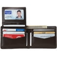 thumbnail image 7 of Alpine Swiss Mens Genuine Leather Passcase Bifold Wallet RFID Safe 2 ID Windows, 7 of 7