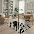 thumbnail image 2 of ODIKA Zebra Print Bold Diagonal Minimalist Wallpaper Blanket Tiger Pet Friendly & Kids Safe Play for Playroom, Bedroom, Reading Nook, 2 of 7