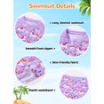 thumbnail image 3 of Usaibhir Girls Rash Guard Swimsuit Scales Print Shirt with Shorts for Sports Girls Swimsuits Size 3-10Y, 3 of 8