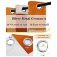 thumbnail image 6 of Burnt Orange Geometric Blackout Curtains, Light Blocking Print Window Curtains, Watercolor Ombre Modern Abstract Art Thermal Insulated Window Drapes for Living Room 2 Panels, 84"W x 84"L, 6 of 9